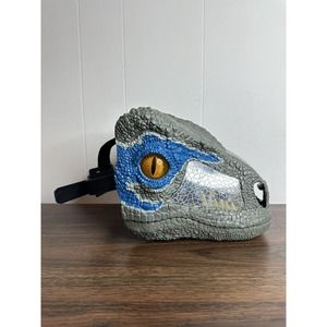 2017 Jurassic World Chomp N Roar Mask w/ Sound Velociraptor Raptor Blue Dinosaur